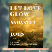 愛を輝かせる | サンセット秋の結婚式へようこそ アクリルサイン (ニュートラル)