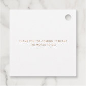 愛を輝かせ、モダン金ゴールドと白 フェイバータグ (裏面)