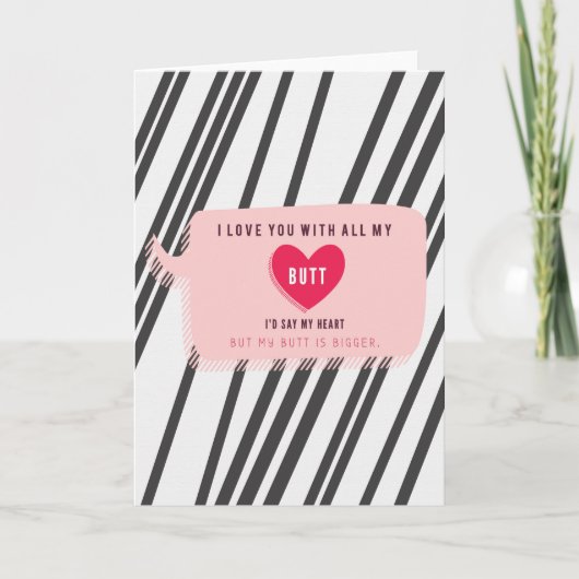 愛を込めたお尻のロマンスカード カード (正面)