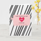 愛を込めたお尻のロマンスカード カード (黄色い花)