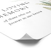 愛を込めたエレガントなマグノリアのグリーンウェディング ポスター (角)