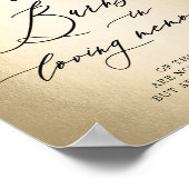 愛を込めたカリグラフィー結婚式看板 ポスター (角)