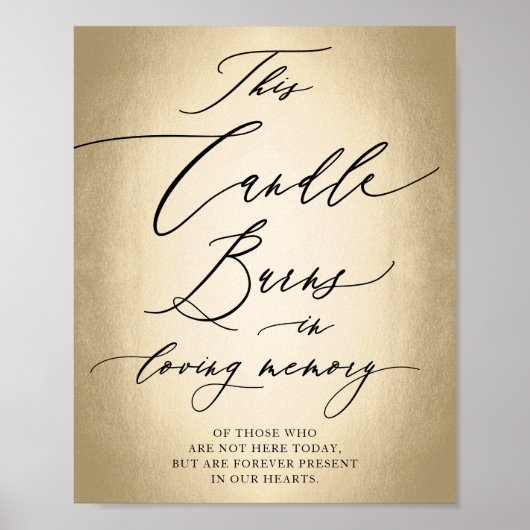 愛を込めたカリグラフィー結婚式看板 ポスター (正面)