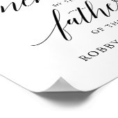 愛を込めたタイポグラフィの結婚式看板  追悼記念 ポスター (角)