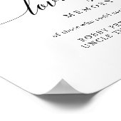 愛を込めたタイポグラフィーの結婚式メモリアルサイン ポスター (角)