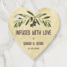 愛を込めたハート オリーブオイル ラスティック ウェディング