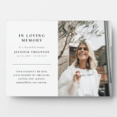 愛を込めたミニマルなメモリアルフォトトリビュート フォトプラーク (正面)