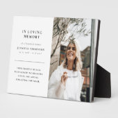 愛を込めたミニマルなメモリアルフォトトリビュート フォトプラーク (側面)