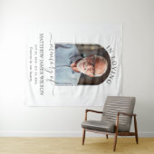 愛を込めたミニマルな葬儀記念写真 タペストリー (インサイチュ(横))