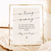 愛を込めたミニマルな追悼サイン | ウェディングサイン ポスター