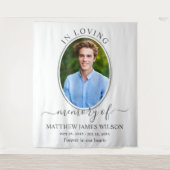 愛を込めたミニマルな追悼記念品 葬儀用写真 タペストリー (正面)