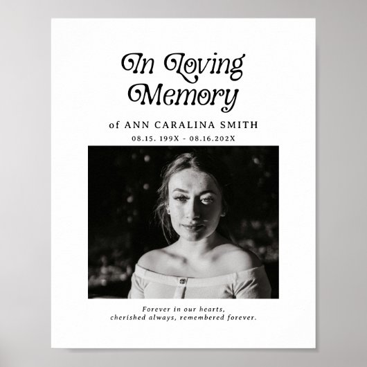 愛を込めたミニマルレトロ葬写真 ポスター (正面)