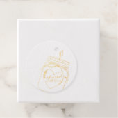 愛を込めたメイソンジャー 感謝のメッセージ箔 フェイバータグ (箱)