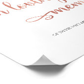 愛を込めたメモリー ローズゴールド ウェディングサイン ポスター (角)