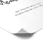 愛を込めた優雅な筆記体 結婚式 追悼看板 ポスター (角)