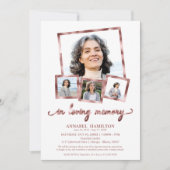 愛を込めた写真コラージュ 人生の祝い 招待状 (正面)
