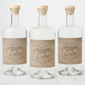 愛を込めた手作りのウェディングギフトラベル リキュールボトルラベル (ボトル)