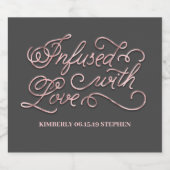 愛を込めた手作りウェディング リキュールボトルラベル (シングルラベル)