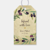 愛を込めた素朴なオリーブオイルのウェディングギフト   ギフトタグ (正面)