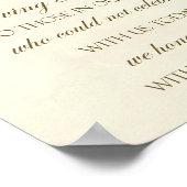 愛を込めた結婚式の看板 赤いバラの花のデザイン ポスター (角)