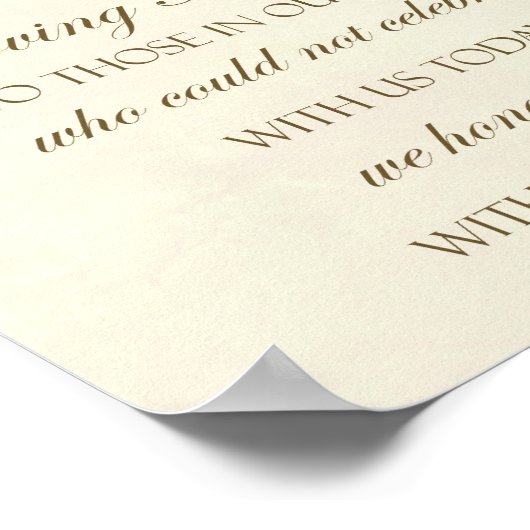 愛を込めた結婚式の看板 赤いバラの花のデザイン ポスター (角)