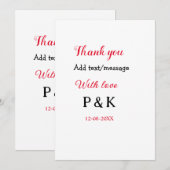 愛を込めてカップル名の手紙をありがとう 招待状 (正面/裏面)