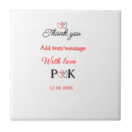 愛を込めてカップル名を入れて感謝します タイル