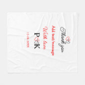 愛を込めてカップル名を入れて感謝します フリースブランケット (正面(横))