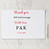愛を込めてカップル名を入れて感謝します ペーパーパッド (インサイチュ)