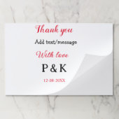 愛を込めてカップル名を入れて感謝します ペーパーパッド (折り畳み)