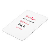 愛を込めてカップル名を入れて感謝します マグネット (左側)