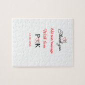 愛を込めてカップル名を手紙に添えてありがとう ジグソーパズル (横)