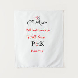 愛を込めてカップル名を手紙に添えてありがとう タペストリー