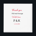 愛を込めてカップル名を手紙に添えてありがとう マグネット<br><div class="desc">デザイン</div>