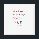 愛を込めてカップル名を手紙に添えてありがとう マグネット<br><div class="desc">デザイン</div>