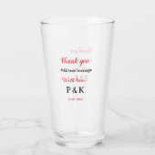 愛を込めてカップル名を記入して感謝します タンブラーグラス (裏面)