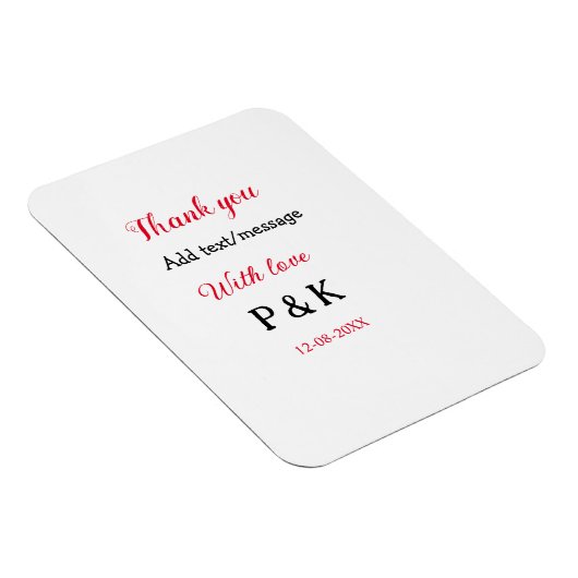 愛を込めてカップル名を記入して感謝します マグネット (右側)