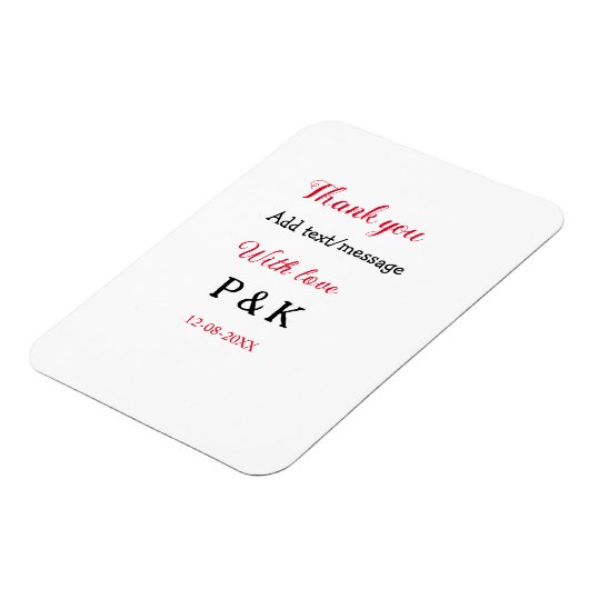 愛を込めてカップル名を記入して感謝します マグネット (左側)