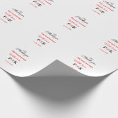 愛を込めてカップル名を記入して感謝します ラッピングペーパー (角)