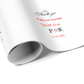 愛を込めてカップル名を記入して感謝します ラッピングペーパー (ロールコーナー)