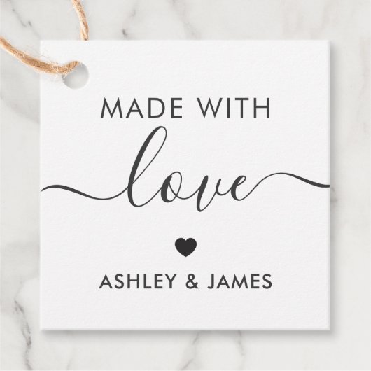 愛を込めてタグ, 手作りのギフトタグ, クラフト紙 フェイバータグ (正面)