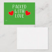 愛を込めてパッケージされたフラットなグリーティングカード ノートカード (正面/裏面)