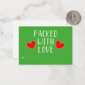 愛を込めてパッケージされたフラットなグリーティングカード ノートカード (正面/裏面インサイチュ)