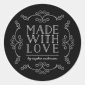 愛を込めて作られたおしゃれな色飾り ラウンドシール (正面)