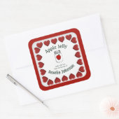 愛を込めて作られたアップルジャム カスタム スクエアシール (封筒)