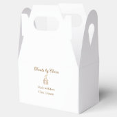 愛を込めて作られたゴールドスパークルお菓子屋さん + お名前 フェイバーボックス (オープン)