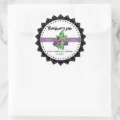 愛を込めて作られたブラックベリージャム ラスティック モダン パープル ラウンドシール (バッグ)