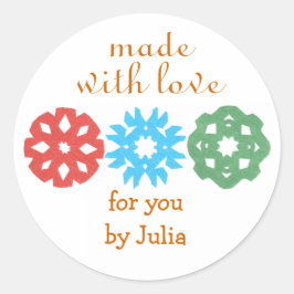 「愛を込めて作りました」ホリデーギフトラベル ラウンドシール