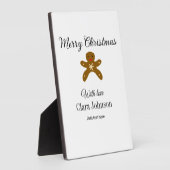 愛を込めて名前を入れたクリスマスブラウンクッキー フォトプラーク (側面)