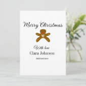 愛を込めて名前を入れたクリスマスブラウンクッキー 招待状 (スタンド正面)